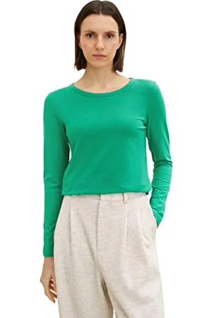 TOM TAILOR 1035396 T-shirt Basique à Manches Longues Femme , ,XL