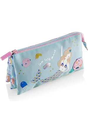 Miquelrius Trousse Triple Compartiment, Trousse Scolaire, Fermetures éclair en Plastique résistant, poignées métalliques, Trousse de 220 x 115 x 20 mm, , 220 x 115 x 20 mm, Trousse