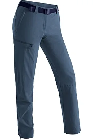 Maier Sports Inara Slim, Pantalon de randonnée pour Femme, Pantalon Outdoor déperlant pour Le Trekking et la randonnée, Coupe ajustée, sans PFC, MSTRETCH Pro 4 et Dryprotec, Bleu, 21 (W33/L30)
