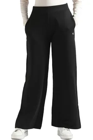 Calvin Klein Pantalon de Jogging Femme Embro Bagde Knit Pant Sweatpants, Noir (Ck Black), S