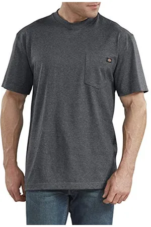 Dickies Short Sleeve Heavyweight Heathered Crew Neck Tee Big T-Shirt, Gris Anthracite chiné, L Haut Homme