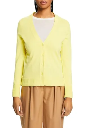 ESPRIT 994ee1i312 Cardigan, 770/Pastel Yellow, M Femme