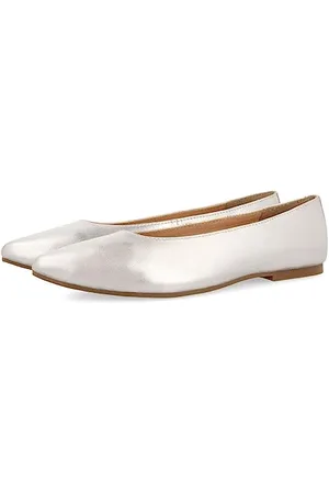 Gioseppo Ballerines argentées en Peau à Bout Fin pour Femme trebesing