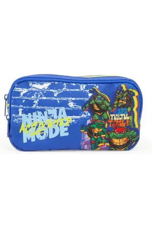 Giochi Preziosi Turtles - Maxi Sachet de Turtles avec Double Fermeture éclair Avant pour exploiter des Compartiments séparés très spacieux et spacieux Dim 22 x 6 x 14 cm, , Tortues