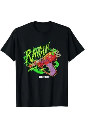 Call of Duty Raygun Zombie Green Neon Big Chest Retro Logo T-Shirt