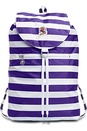 Invicta Sac à Dos, Vintage Next; Minisac Sac à Dos à Cordon de Serrage, Sac à Dos Décontracté, Unisexe, Taille Unique 8 L, pour les Escapade & les Loisirs, avec Ceinture de Hanche Violet/Blanc