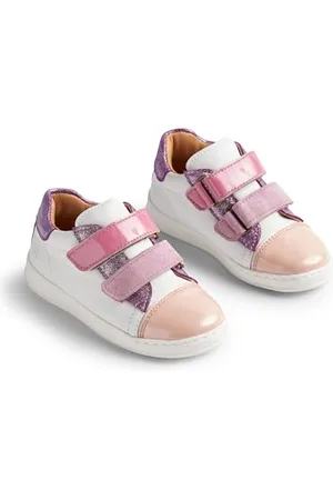 WHEAT Garçon Kinder Sneaker mit Zweifachem Klett Velo-Unisex-Echtes Leder Basket, , 33 EU