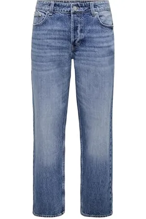 Only & Sons Onsfade Loose Box Tai DNM Cbo Noos Jeans, Denim Bleu médium, 36W / 32L Hommes