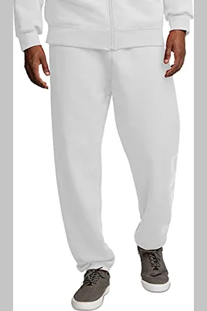 Fruit Of The Loom Pantalon de survêtement en Polaire Eversoft, Base élastique Blanche, S Homme