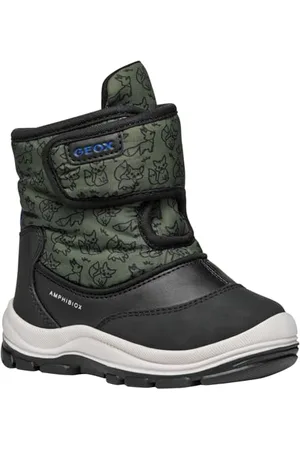 Geox Bébé garçon B FLANFIL Boy B ABX Botte de Neige, Black/Forest, 23 EU