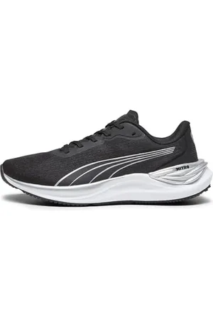PUMA Femme Electrify Nitro 3 WN Road Running Shoe, Black Silver, 42.5 EU