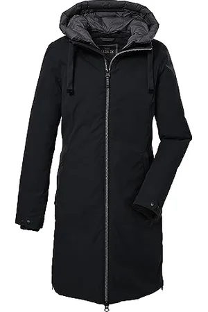 G.I.G.A. DX by killtec Femme Parka fonctionnelle avec capuche amovible/parka imperméable GW 2 WMN PRK, black, 46, 39828-000