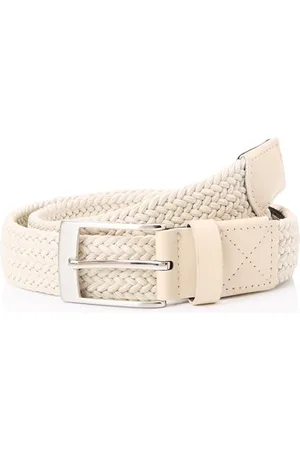 JACK & JONES Ceinture tissée Jactheo tressée, Blanc, 95 Homme