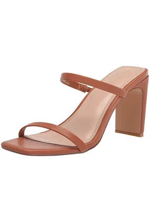 THE DROP Avery Sandales À Talons Hauts et Bout Carré, Heeled Sandal Femme, Marron, 37 EU