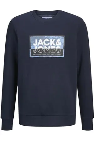 JACK & JONES JACK&JONES JCOLOGAN SS24 Print Sweat Crew Neck MNI, Maillot de survêtement Garçon,