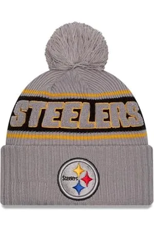 New Era Pittsburgh Steelers NFL 2024 Sideline Sport Knit Gris Bonnet à Pompon