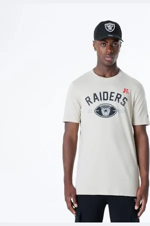 Oakland Raiders New Era Casquette NFL Regular T-Shirt Vieilli sérigraphié Team Graphic Unisexe