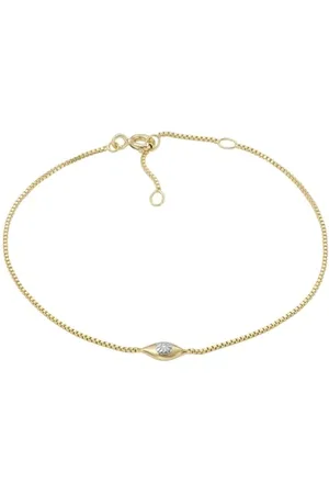 Fossil Bracelet pour femme, argent sterling plaqué or 14K, L : 190mm X L : 7.6mm X H : 4.1mm, JFS00612710