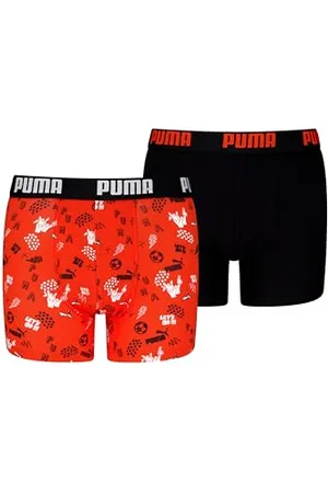 PUMA Printed Caleçons, Red/Black, 146/152 cm Garçons