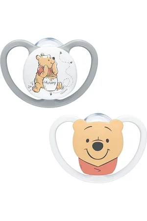 NUK Lot de 2 tétines Space Baby - 6-18 mois - Tétines avec ventilation supplémentaire - Silicone sans BPA - Disney