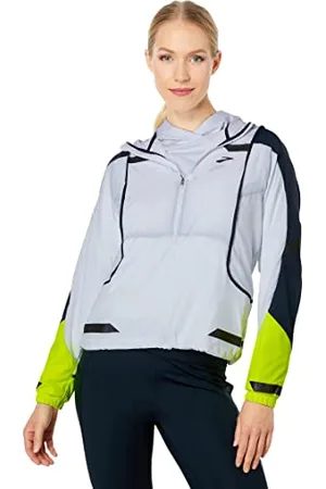 Brooks 221560134 Run Visible Convertible Jacket Jacket Femme White/Asphalt/Nightlife Taille 25