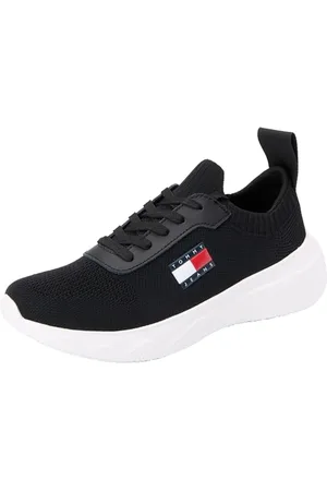 Tommy Hilfiger Baskets de Running Femme Knit Runner Chaussures, Noir (Black), 39