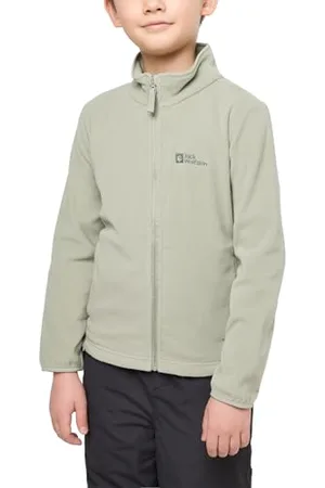 Jack Wolfskin Taunus K Veste en Polaire, Vert Menthe, 164 cm Garçon