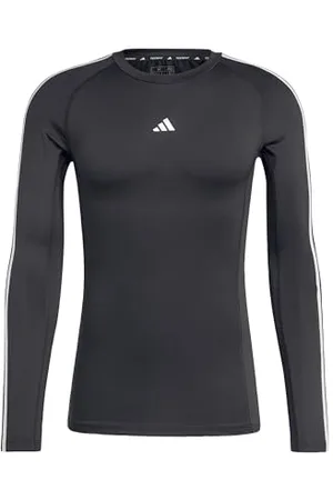 adidas Homme Techfit Compression Training 3-Stripes Longsleeve, Black, M