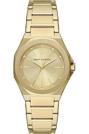 Armani Exchange Montre pour femme, mouvement quartz/3 aiguilles, boîtier de 34mm avec bracelet en acier inoxydable AX4608