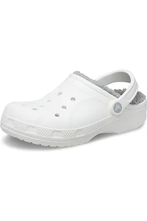 Crocs Unisexe Adulte Ralen Lined Clog Sabots, White/Light Grey, 48/49 EU