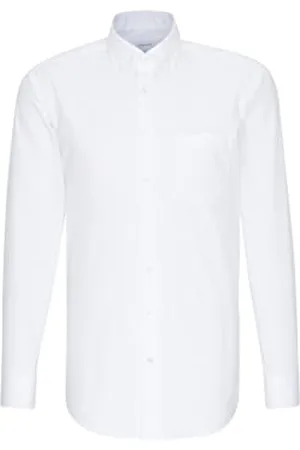 Seidensticker Chemise business pour homme - coupe classique - sans repassage - col boutonné - manches longues - 100 % coton