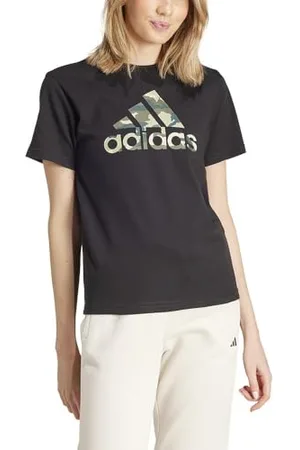 adidas Femme Camo Graphic Tee, Black, XXS