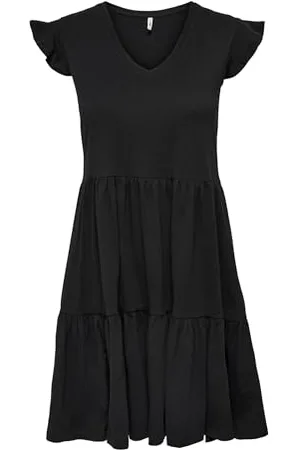 ONLY Onlmay Life Cap Sleeves Frill Dress JRS Robe, , M Femme