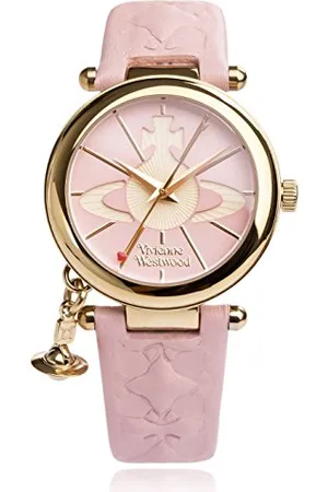 Vivienne Westwood Orb II VV006PKPK - Mouvement Cristal de roche - Affichage Analogique - Bracelet Cuir et Cadran - Femme