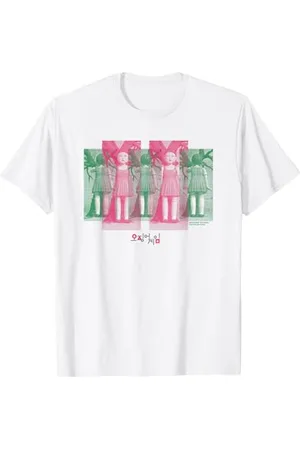 Squid Game Poupée rouge clair vert clair T-Shirt
