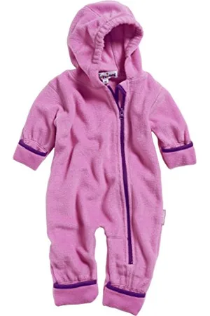 Playshoes Fleece-Overall farblich abgesetzt Combinaison De Neige Mixte bébé (Pink 18) 74