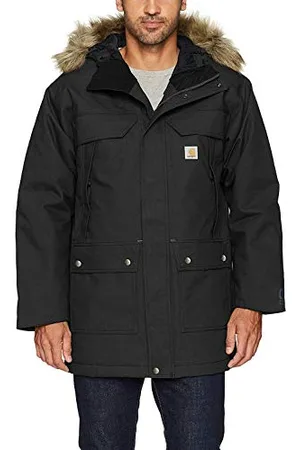 Carhartt Quick Duck Sawtooth Parka Manteau, Black, XL Taille Normale Homme