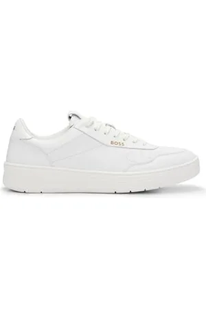 HUGO BOSS Hommes Baltimore Tenn Baskets en Cuir à Logos dorés