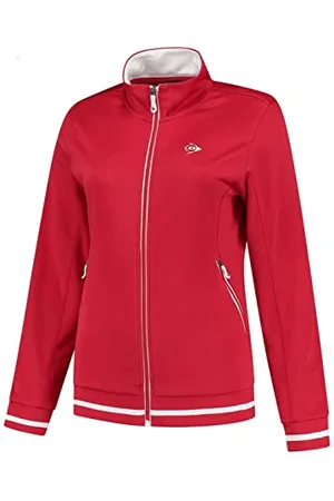 Dunlop Club Girls Knitted Jacket Chemise de Tennis, Rosso, 152 Les Filles