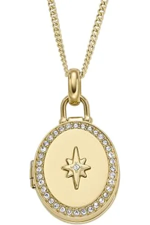 Fossil Collier avec pendentif en acier inoxydable de la collection Locket pour femme, JF04735710
