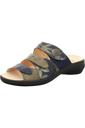 Think! Camilla chromfrei gegerbte nachhaltige Wechselfußbett, Mule Femme, 8040 Indigo/Kombi, 36 EU