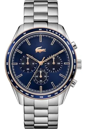 Lacoste Montre Chronographe à Quartz pour Homme Collection Boston avec Bracelet en Acier Inoxydable Argenté - 2011081