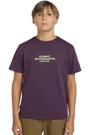 Element Skateboard Co - T-Shirt à Manches Courtes - Garçon Enfant 8-16 - Violet.