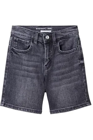 TOM TAILOR 1041639 Short en Jean pour Enfant, 10218-Gris Denim, 104 Garçon