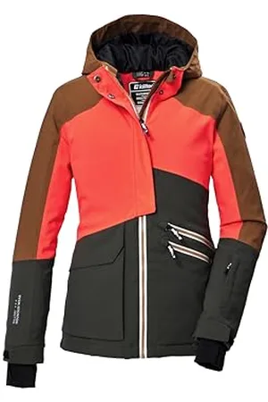 Killtec Fille Veste de ski/veste fonctionnelle avec capuche et jupe pare-neige KSW 405 GRLS SKI JCKT, , 128, 42092-000