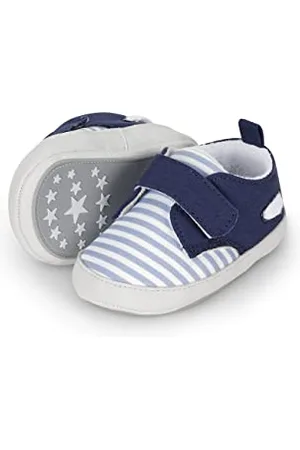 Sterntaler Garçon Chaussure bébé Rayures Semelle de Mocassin, , 22 EU