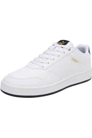 PUMA Homme Court Classic Basket, White Black Gold, 40.5 EU