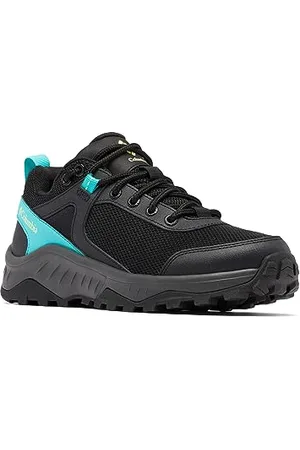 Columbia TRAILSTORM ASCEND WATERPROOF Chaussures Basses De Randonnée Et Trekking imperméables Femme, Noir (Black x Bright Aqua), 38 EU