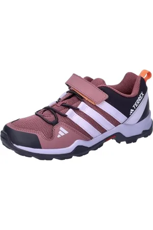 adidas Mixte Terrex AX2R Hook-and-Loop Hiking Shoes Chaussures de randonnée, Quiet Crimson/Silver Dawn/Amber Tint, 33.5 EU