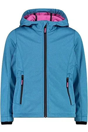CMP Veste softshell chinée pour enfant avec capuche fixe, , 128
